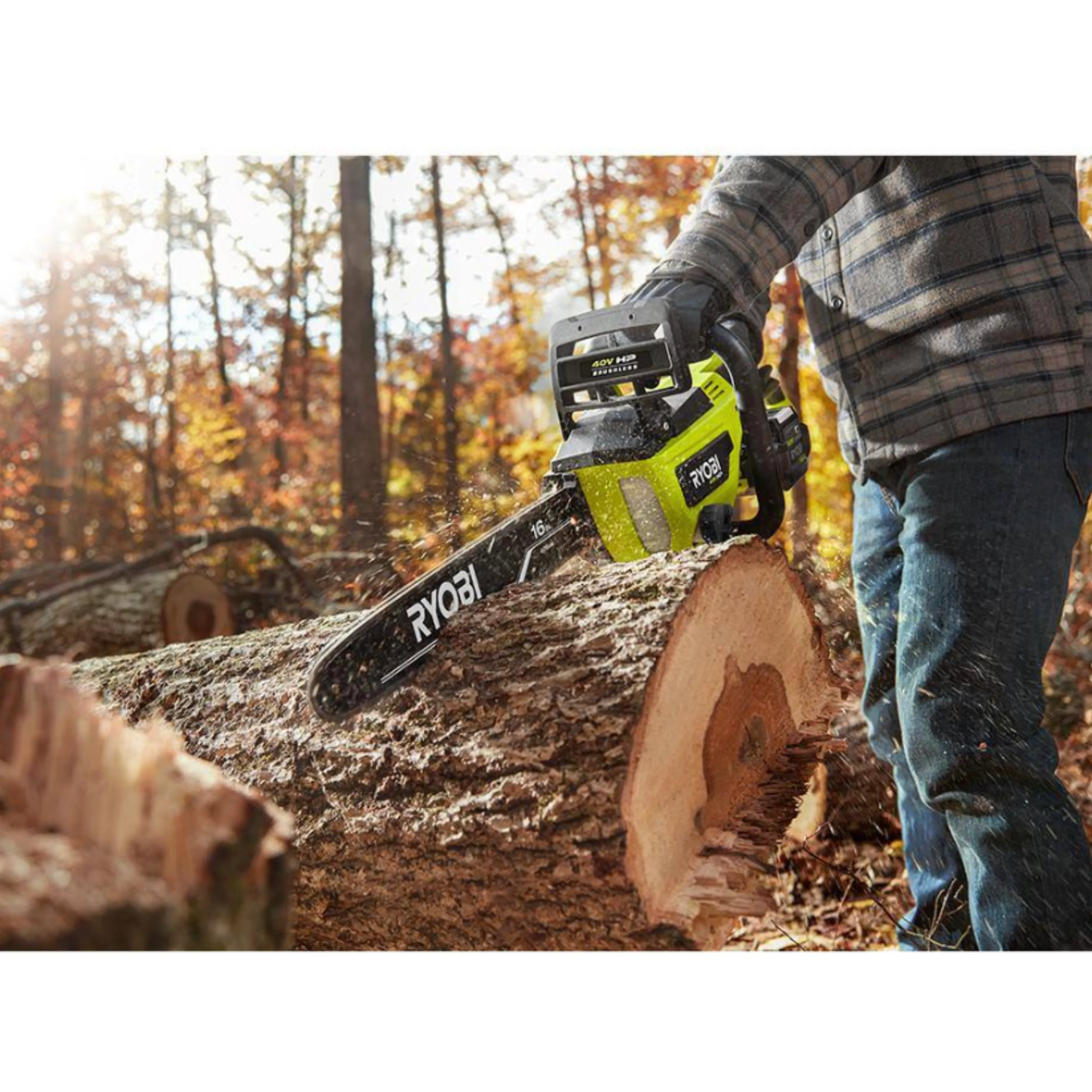 16 in. 40-Volt Lithium-Ion Brushless Electric Cordless Chainsaw (Tool Only)