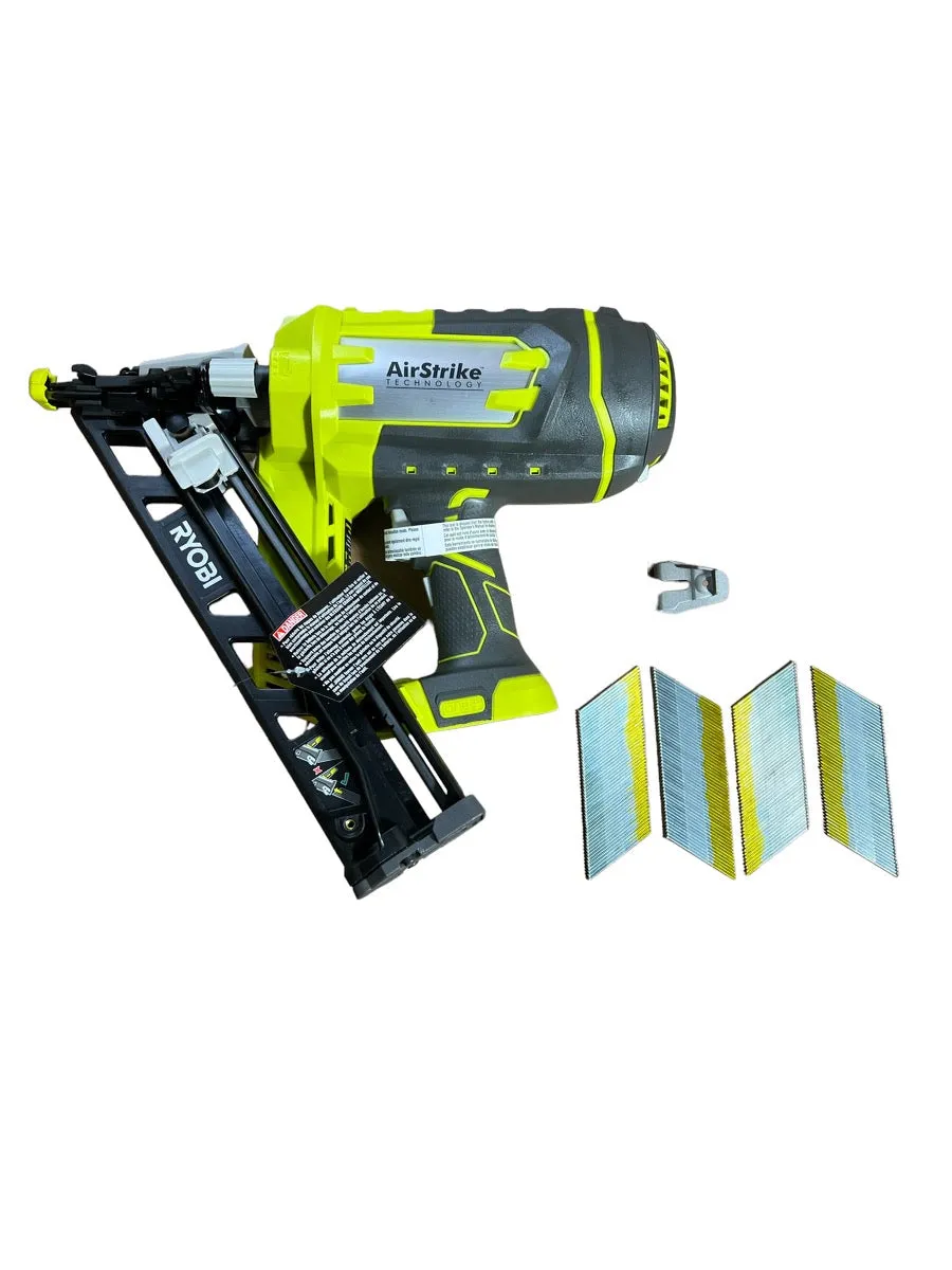 18-Volt ONE  Lithium-Ion Cordless AirStrike 15-Gauge Angled Finish Nailer (Tool Only)