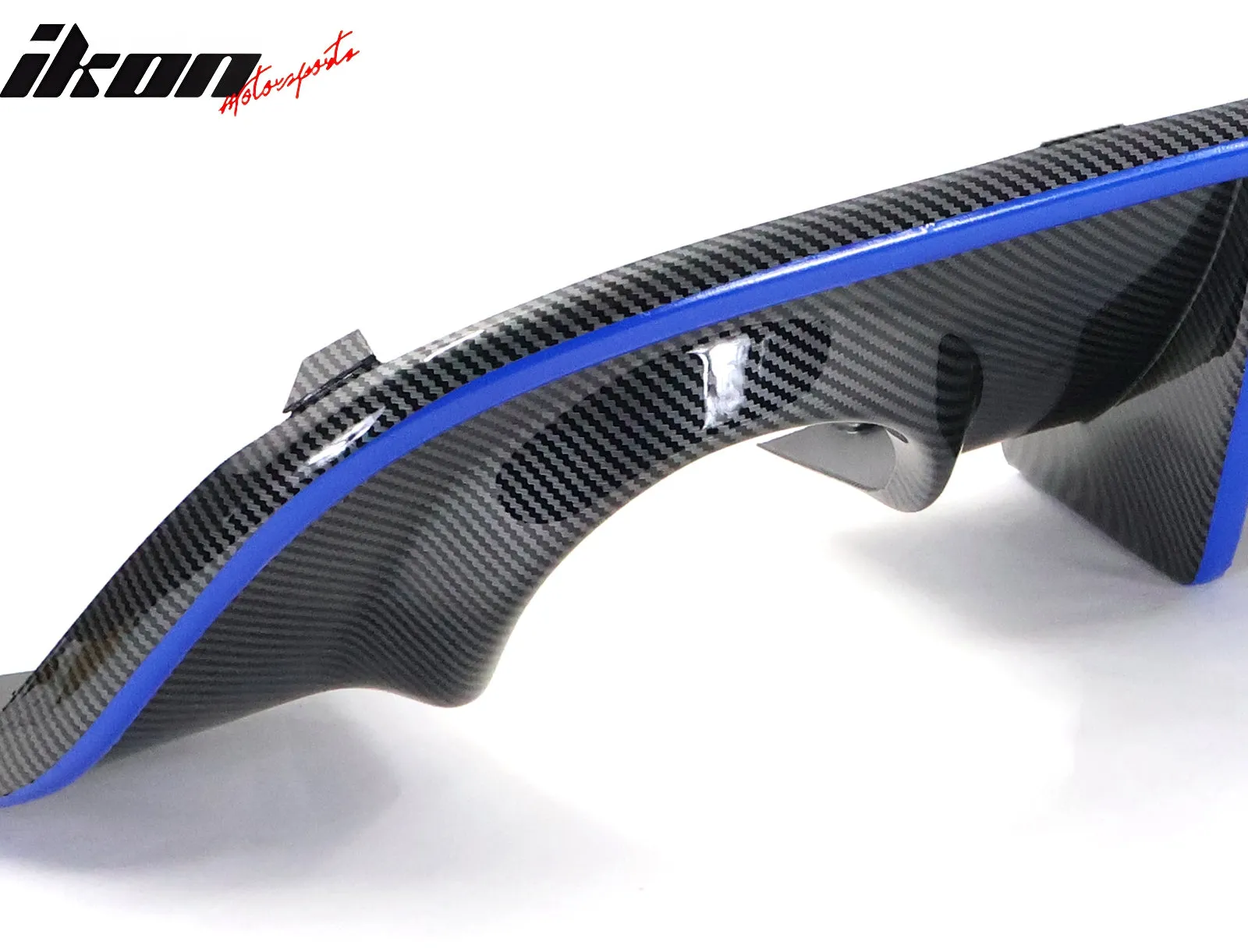 2015-2023 Dodge Charger LED Rear Diffuser Carbon Fiber Look Blue Tape