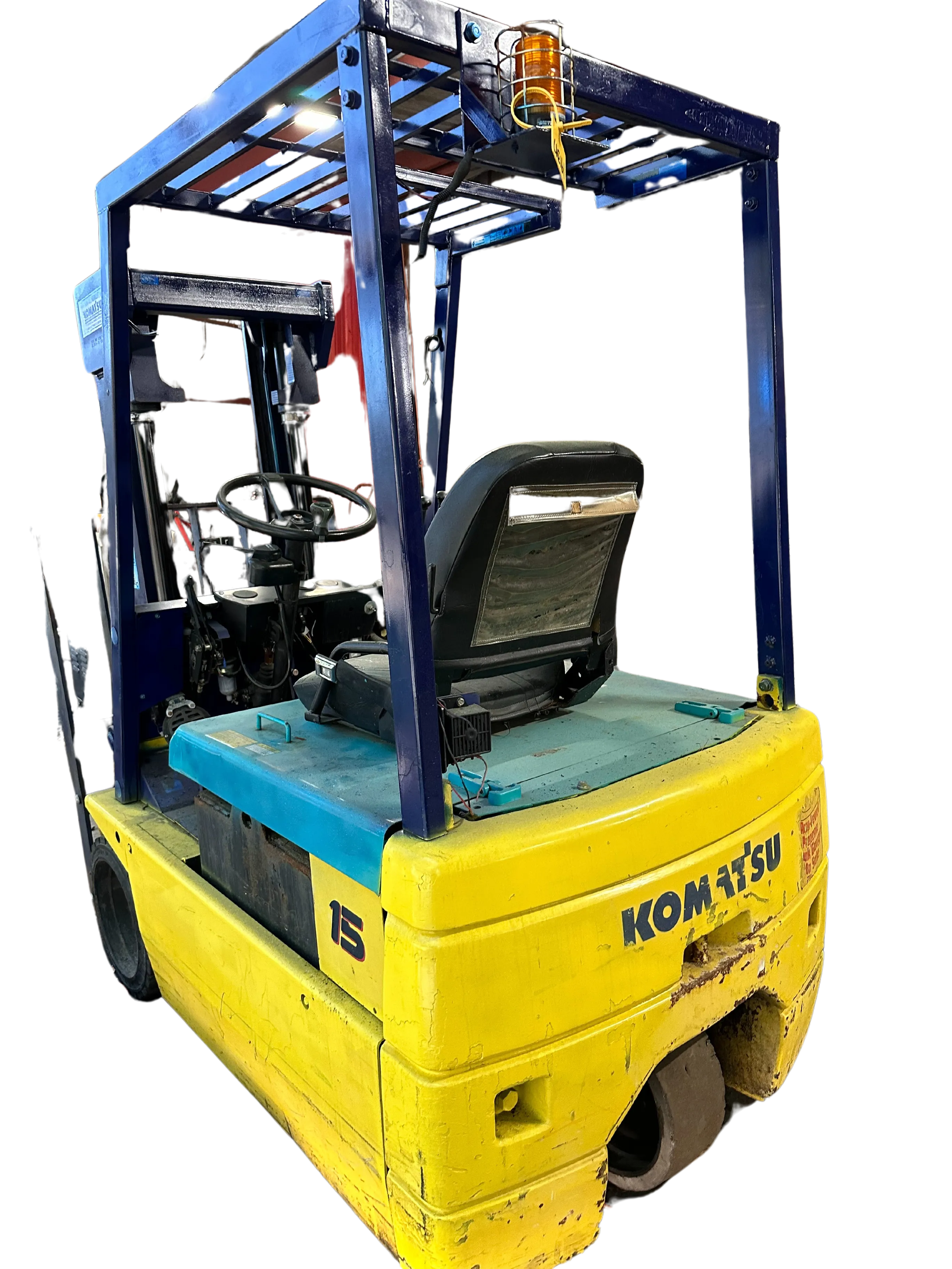 3,000 LB Komatsu FB15MK-2 Cushion 3-Wheel Electric Forklift W/ Charger