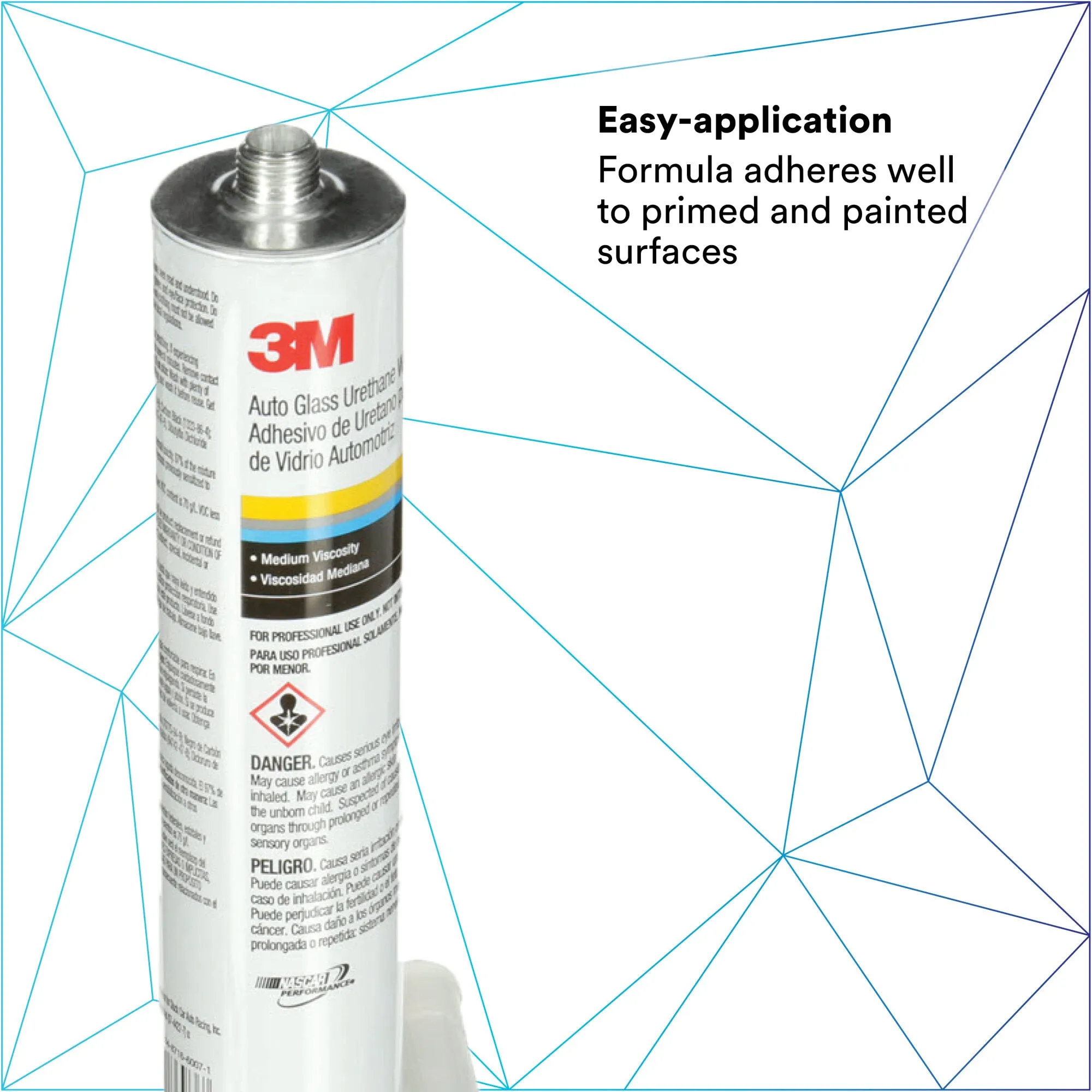 3M Auto Glass Urethane Windshield Adhesive, 08693, 10.5 fl ozCartridge