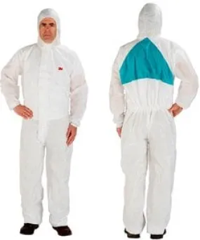 3M™ Disposable Protective Coverall 4520-XL White/Green Type 5/6, 20 ea/Case