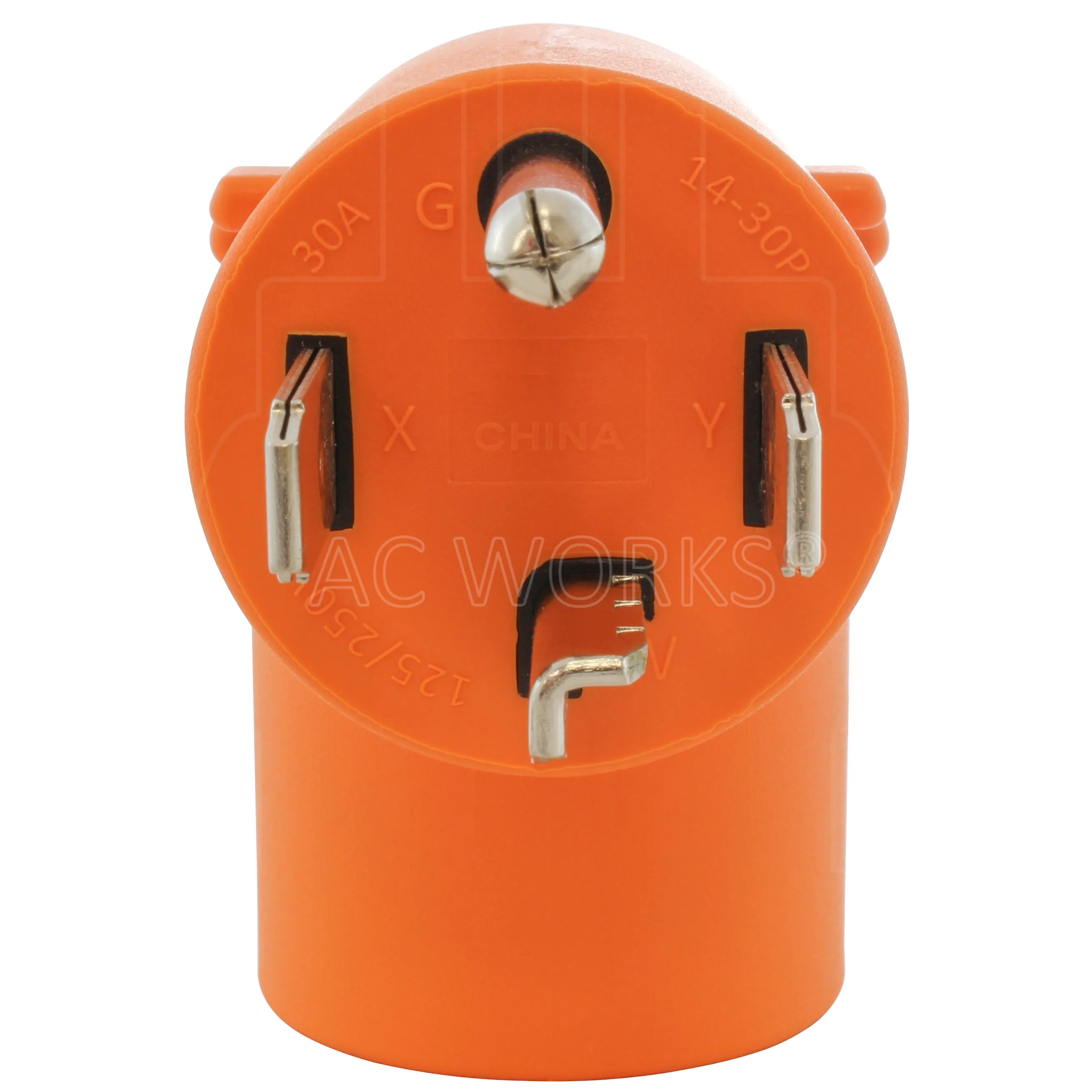 AC WORKS® [AD1430L1420] Dryer Outlet Adapter 4-Prong Dryer Plug 14-30P to 4-Prong 20A Locking L14-20R