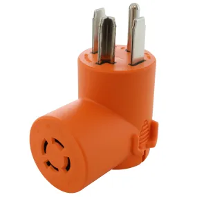 AC WORKS® [AD1430L1420] Dryer Outlet Adapter 4-Prong Dryer Plug 14-30P to 4-Prong 20A Locking L14-20R