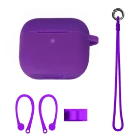 AirPods 3 silicone protector storage case with accessories - Purple