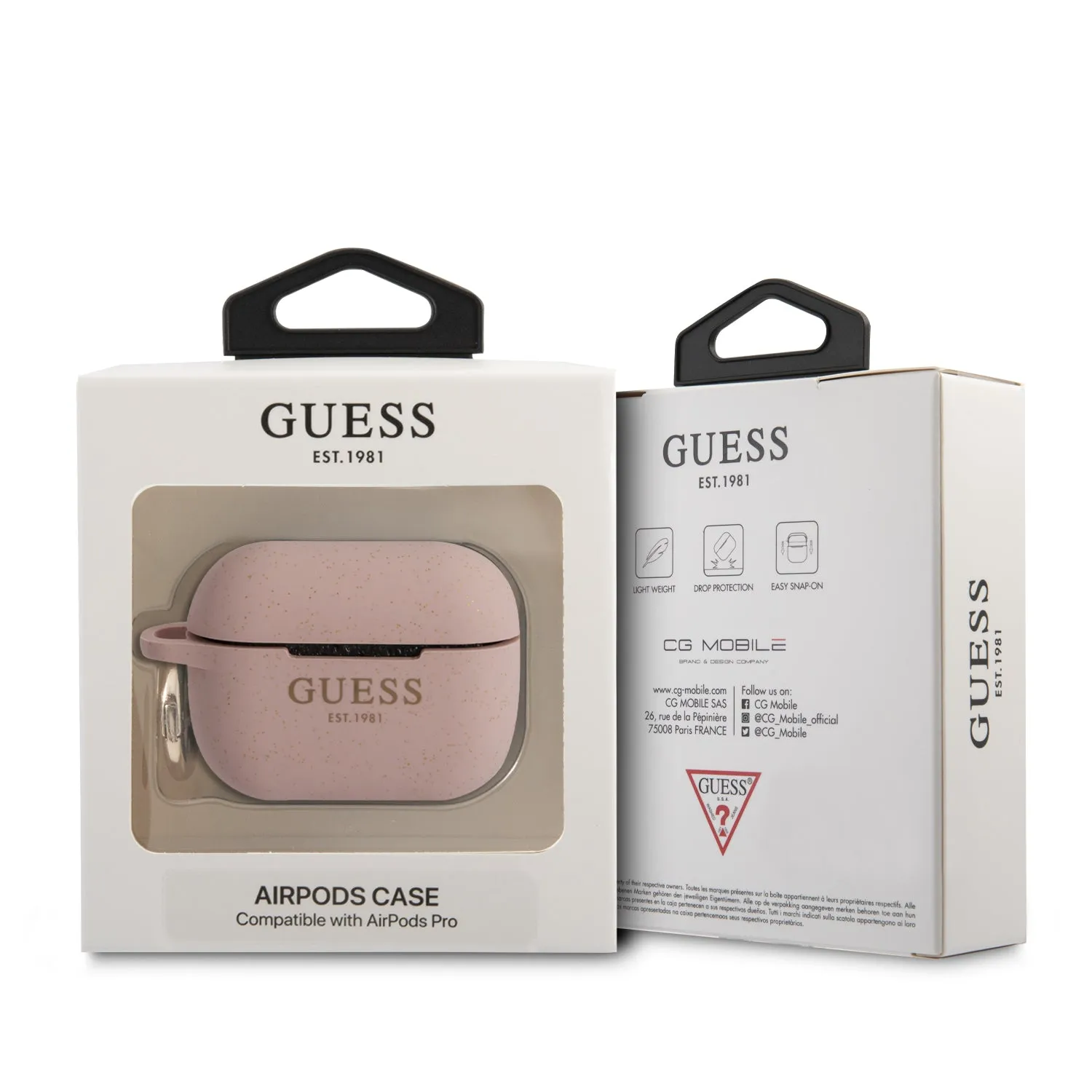 AirPods Pro - Silicone Pink Est. Glitter - Guess