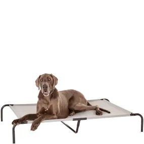 Amazon Basics X-Large Elevated Cooling Dog Bed - Grey (60 x 37 x 9 inches)