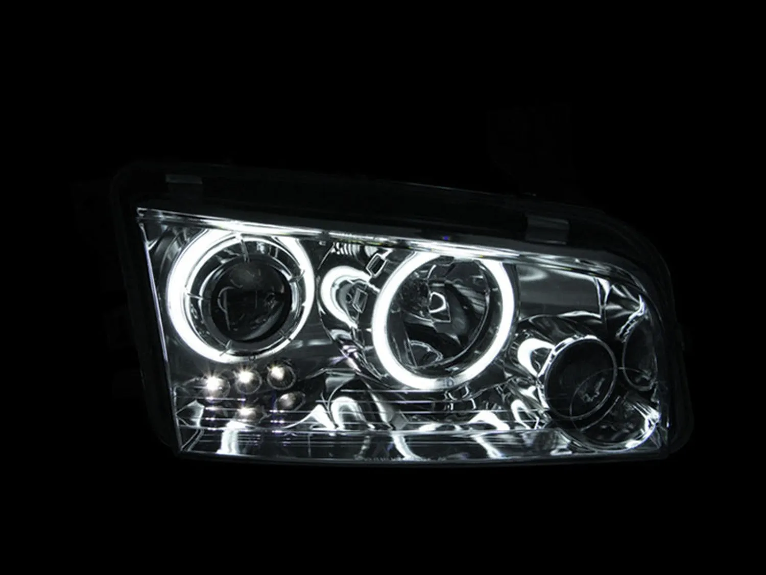 Anzo Projector Headlights Dodge Charger (06-10) w/ CCFL or LED Halo - Black or Chrome Housing