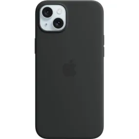 Apple iPhone 15 Plus Silicone Back Case With MagSafe Black