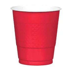 Apple Red 12oz Plastic Cups 20 Ct