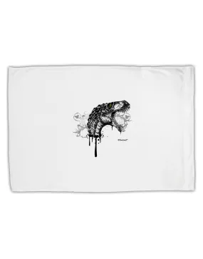 Artistic Ink Style Dinosaur Head Design Standard Size Polyester Pillow Case by TooLoud