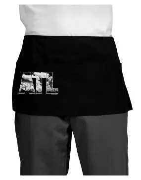 ATL Atlanta Text Dark Adult Mini Waist Apron, Server Apron by TooLoud