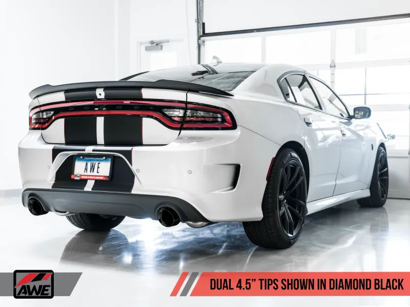 AWE Tuning 2017  Dodge Charger 5.7L Track Edition Exhaust - Diamond Black Tips