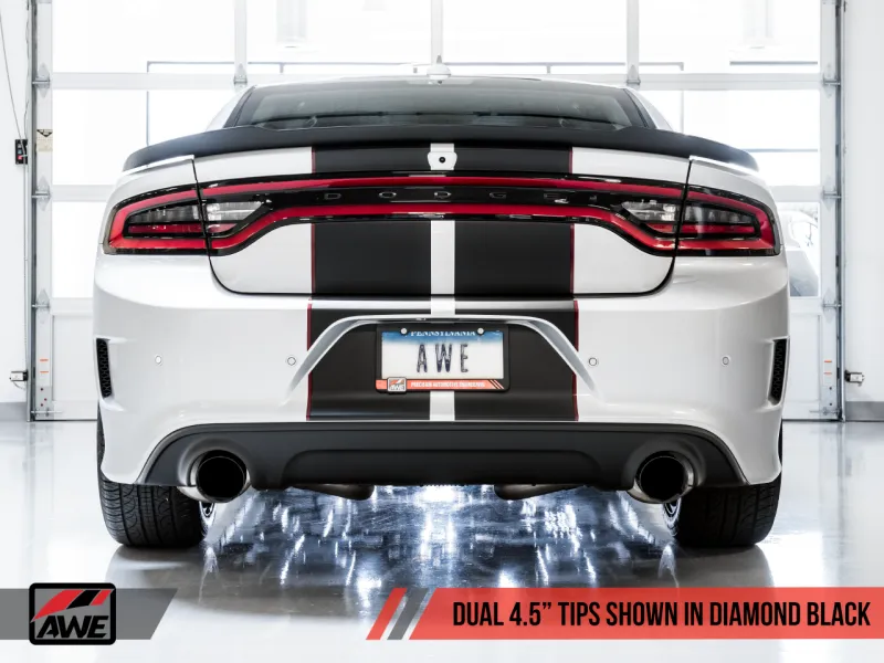 AWE Tuning 2017  Dodge Charger 5.7L Track Edition Exhaust - Diamond Black Tips