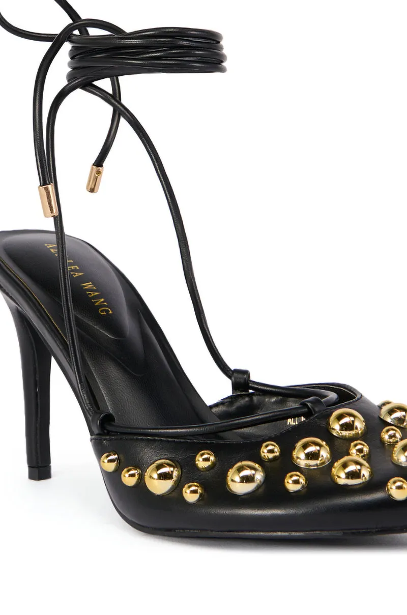 AZALEA WANG AMADEUS BLACK EMBELLISHED PUMP