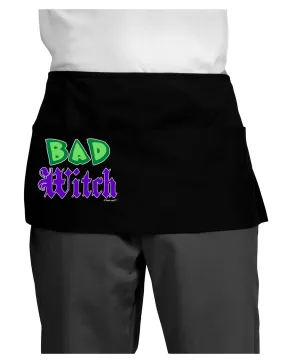 Bad Witch Color Green Dark Adult Mini Waist Apron, Server Apron