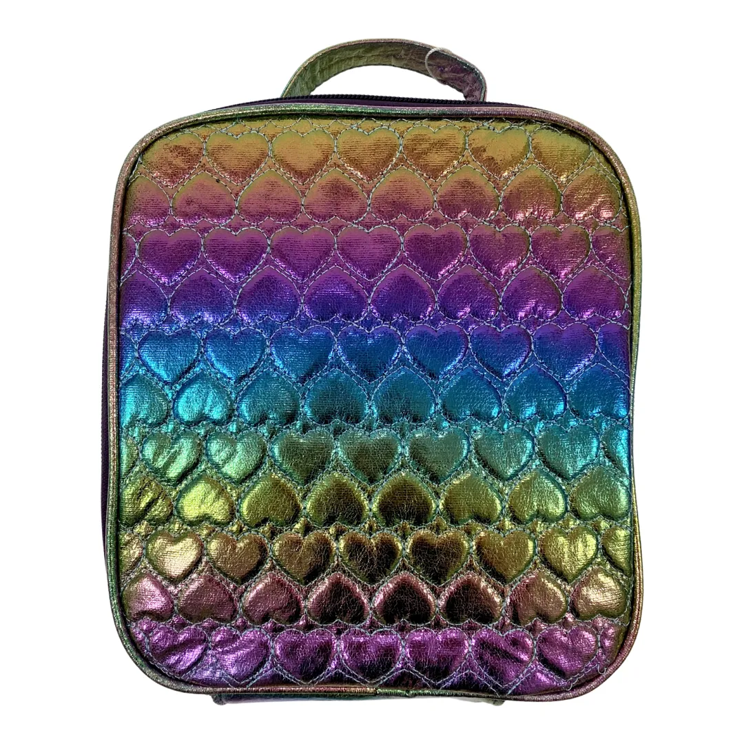 Bari Lynn Rainbow Embossed Heart Lunch Box