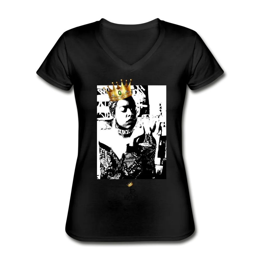 Black Queen - Women's V-Neck T-Shirt