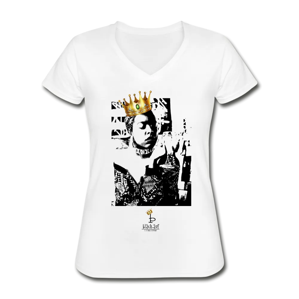 Black Queen - Women's V-Neck T-Shirt