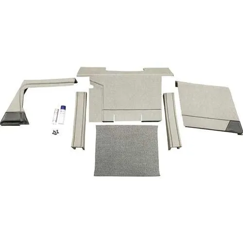 Case 94-96 Series Tractor Replacement Quick Fit Lower Cab Kit with Corner Posts - Berkshire Gray Vinyl