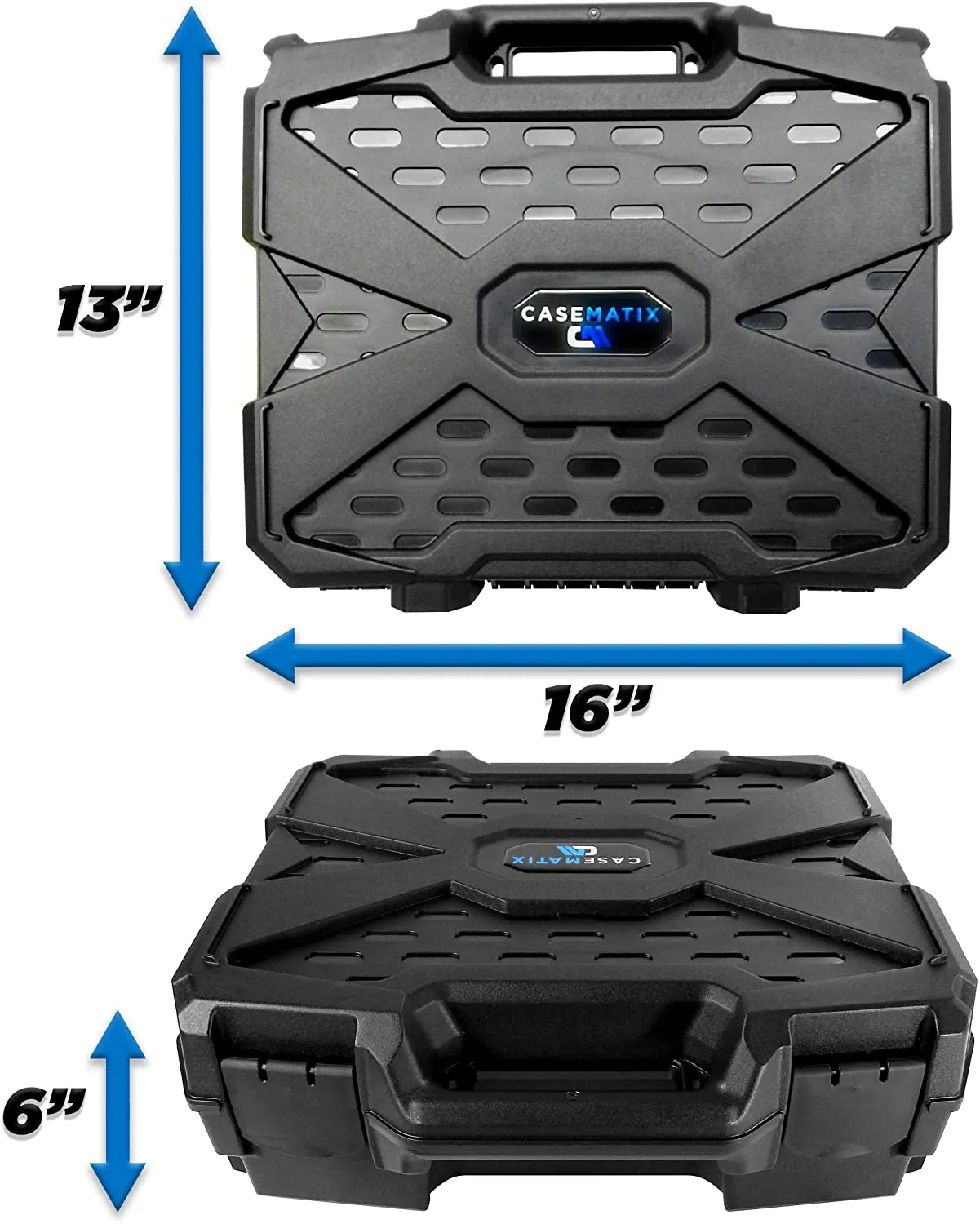 CASEMATIX Miniature Storage Hard Shell Figure Case - Dual Layer Foam Miniature Case for Miniatures, Compatible with Warhammer 40k, DND & More!