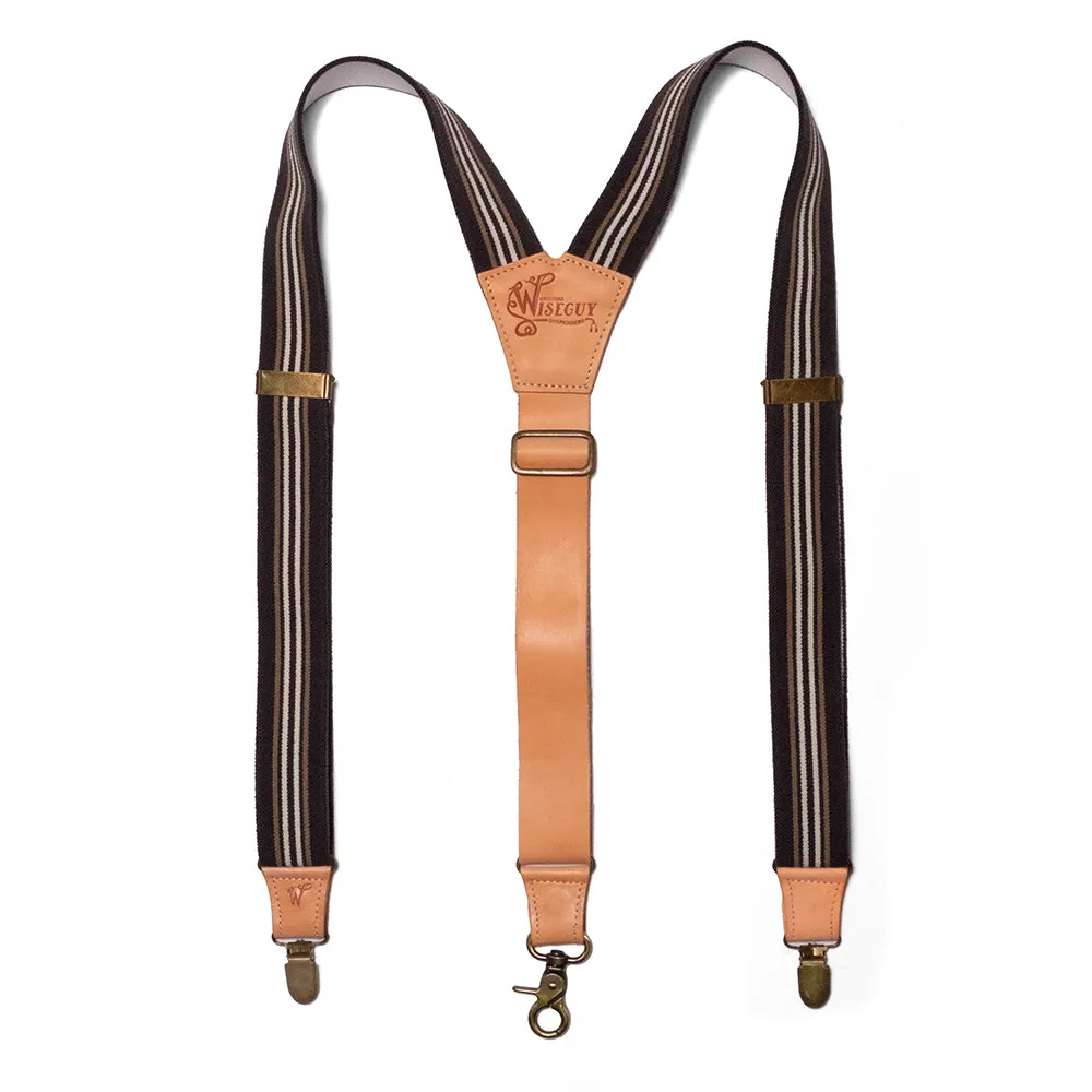 Charger Raw Striped Wide Suspenders No. F3020