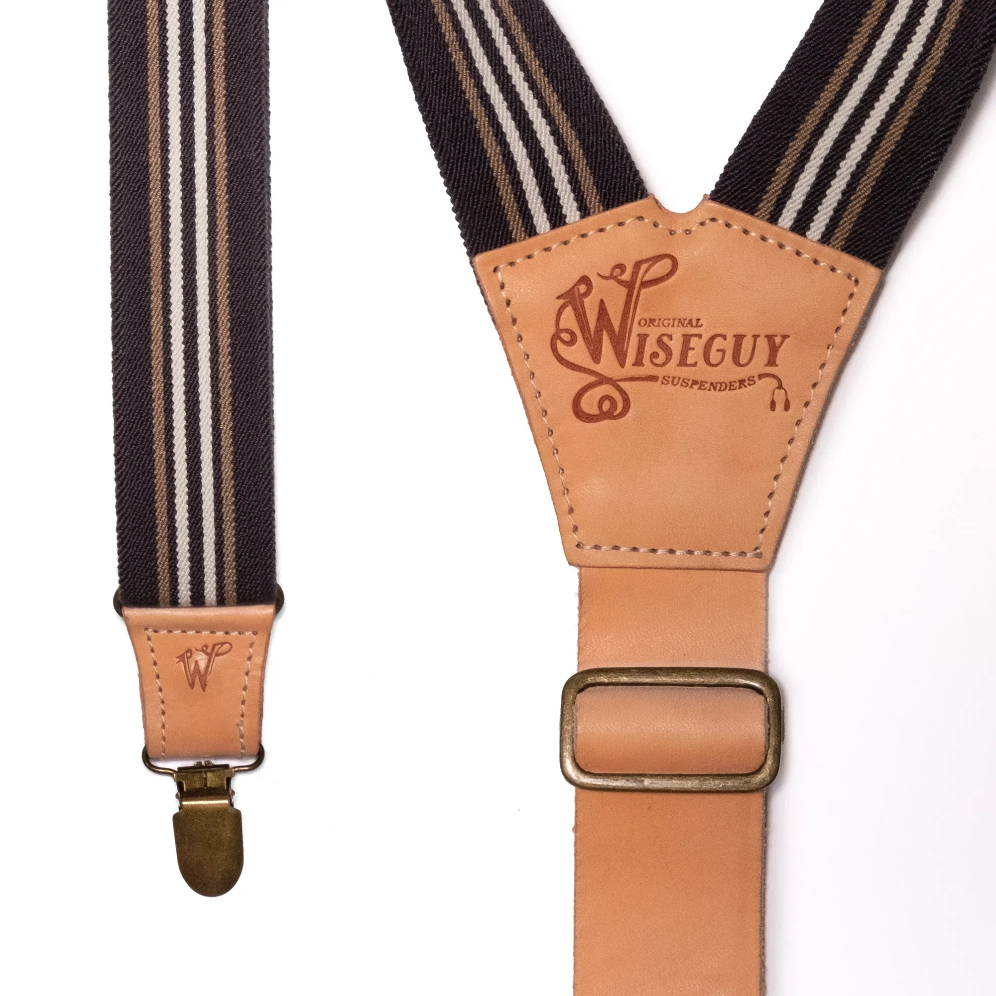 Charger Raw Striped Wide Suspenders No. F3020