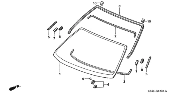 EK Windshield Dam - Rubber B (Bottom)