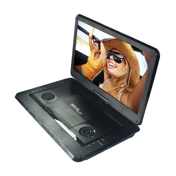 Elite 15.6-In. Portable DVD Player with Swivel Screen and Earbuds, PEDVD1566, Black