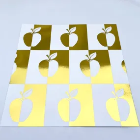 Foil Mondrian Apples - Charger - (SQUARE)