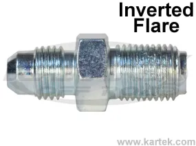 Fragola AN -4 Male To 10mm 1.0 Thread Inverted Flare Male Steel Straight Brake Adapter Fittings