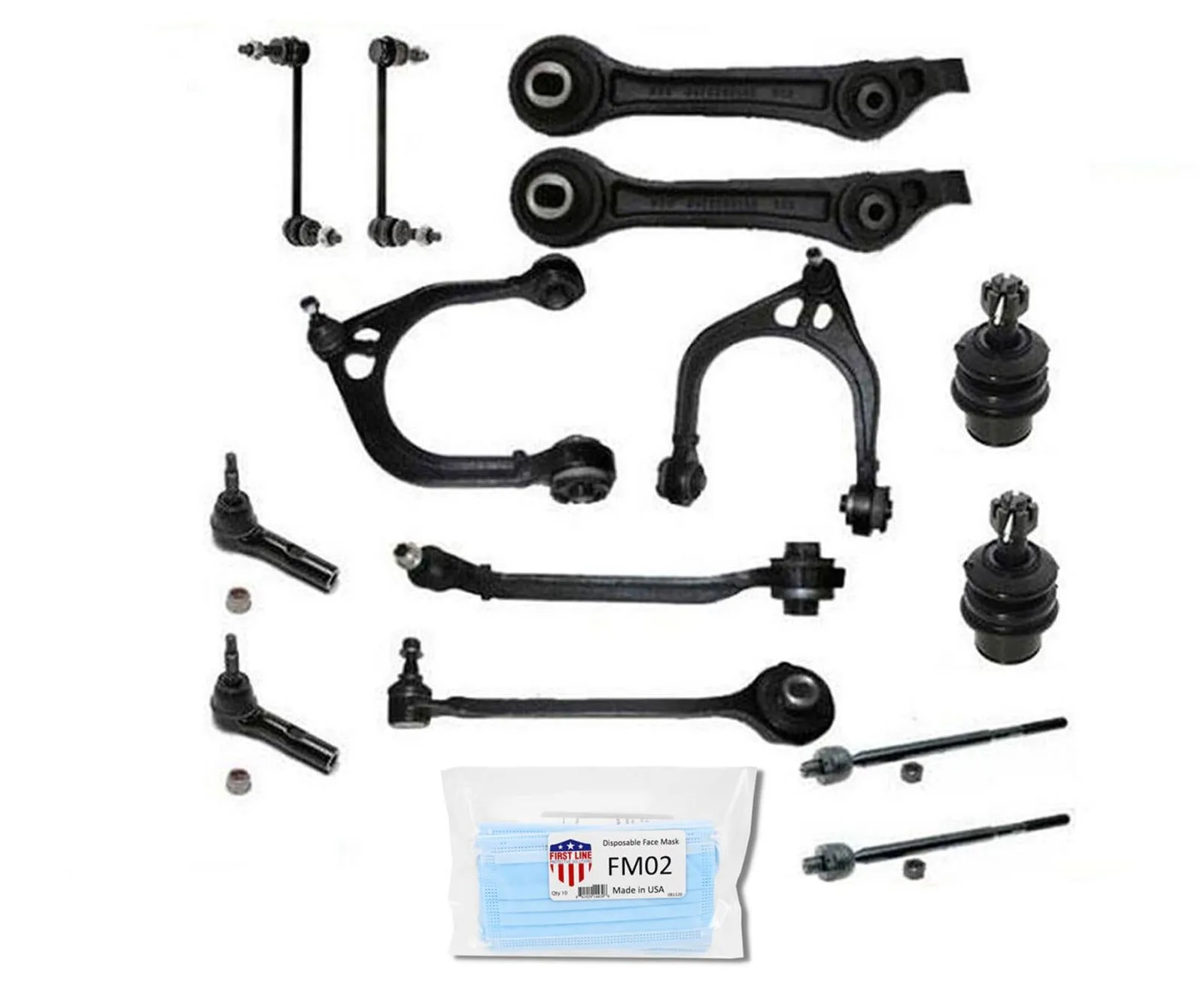 Front Upper Lower Control Arm Kit Fits Chrysler 300 2005-2010 Rear Wheel Drive