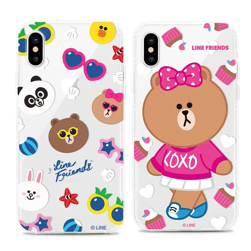 GARMMA Line Friends Choco Air Cushion Transparent TPU Soft Back Cover Case