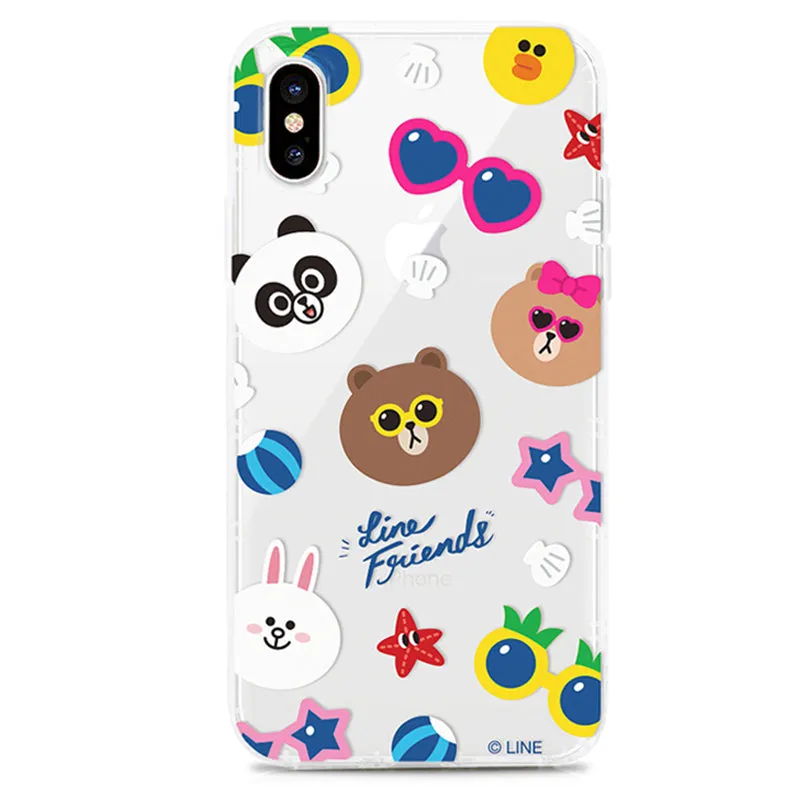 GARMMA Line Friends Choco Air Cushion Transparent TPU Soft Back Cover Case