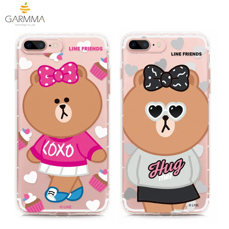 GARMMA Line Friends Choco Air Cushion Transparent TPU Soft Back Cover Case