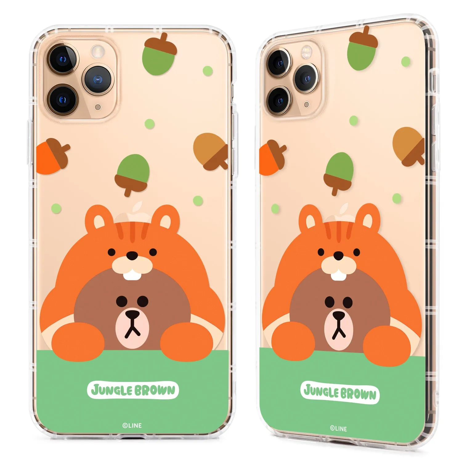 GARMMA Line Friends Jungle Brown Air Cushion Soft Back Case Cover for Apple iPhone