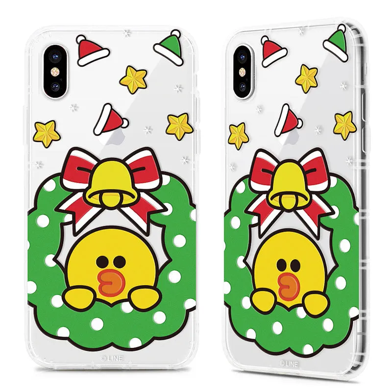 GARMMA Line Friends Merry Christmas Air Cushion Transparent TPU Soft Back Case Cover