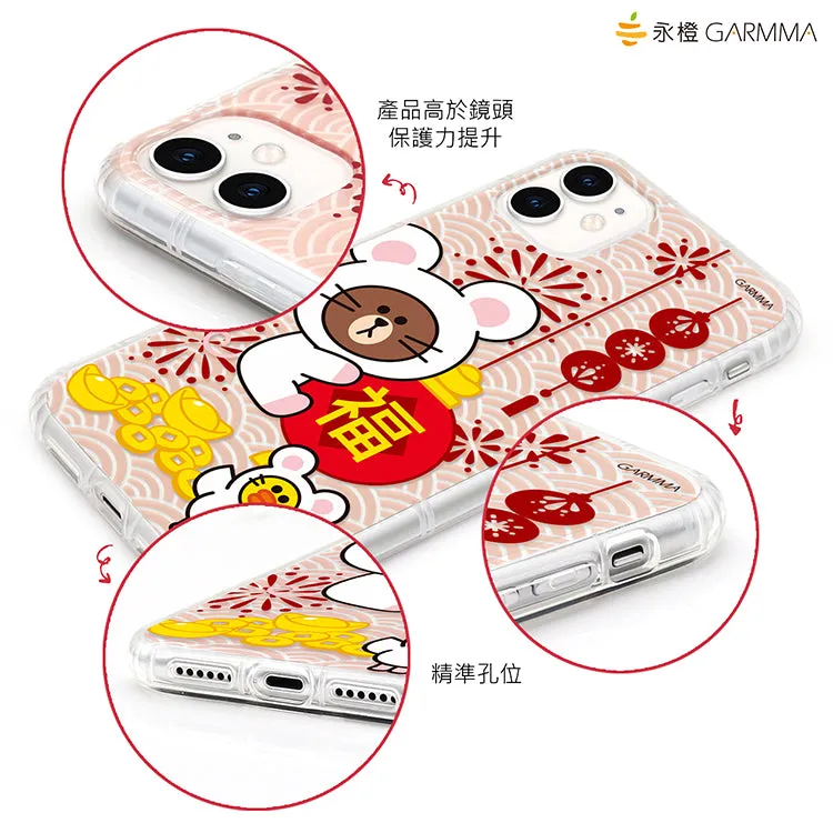 GARMMA Line Friends Rat New Year Air Cushion Soft Back Case Cover for Apple iPhone