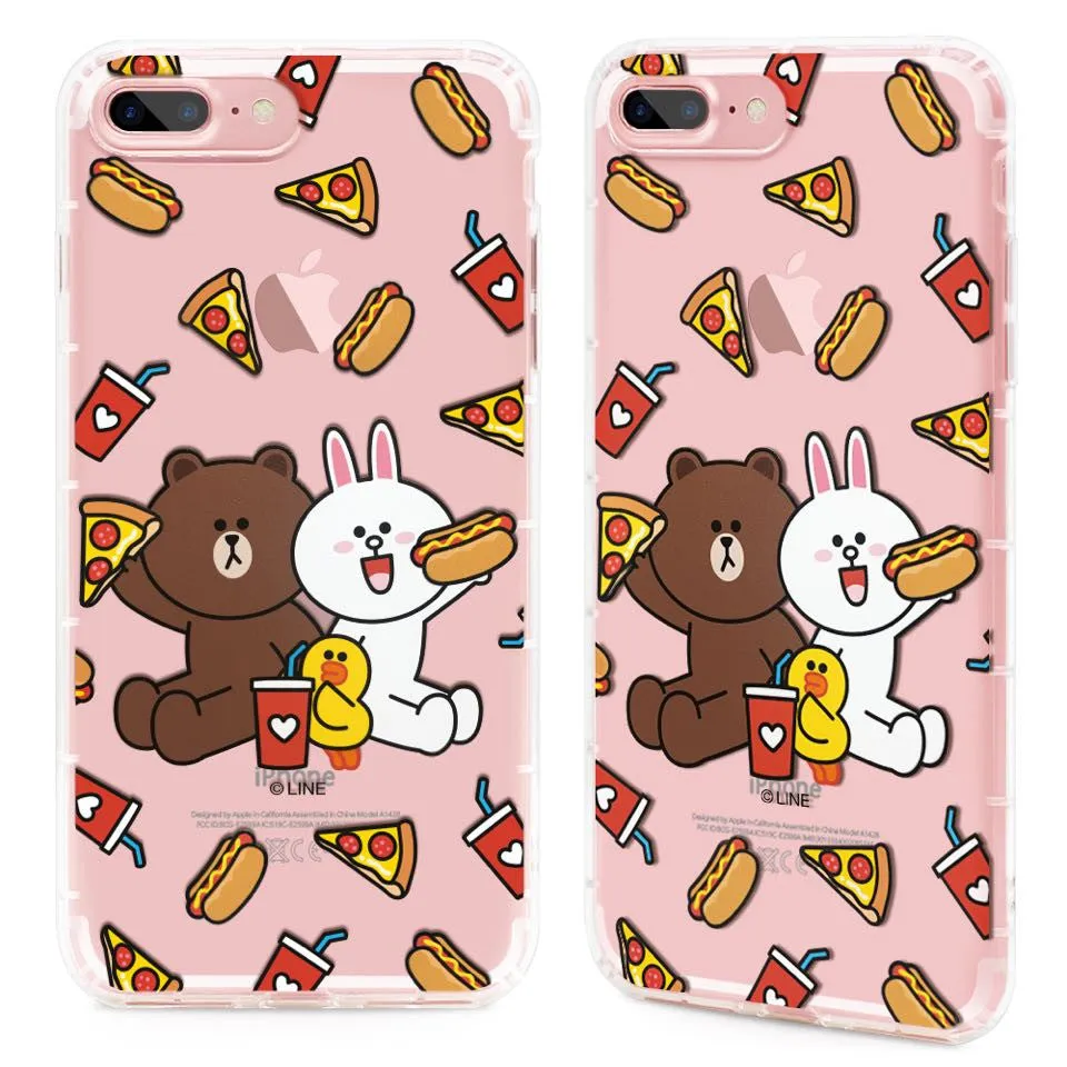 GARMMA X Line Friends Air Cushion Shockproof Transparent TPU Soft Back Cover Case