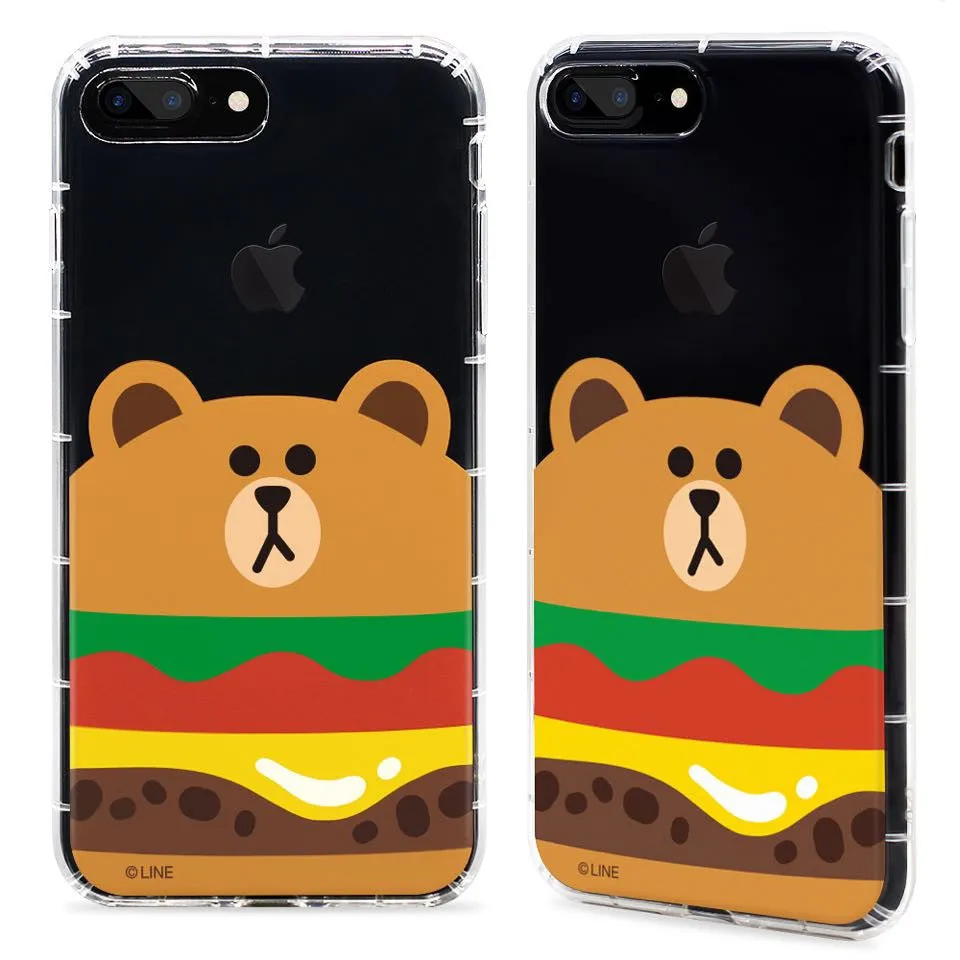 GARMMA X Line Friends Air Cushion Shockproof Transparent TPU Soft Back Cover Case