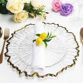 Glass Reef Charger Plate - Gold Trim