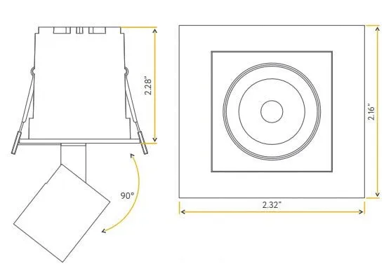 Goodlite Dipper G21051 2" 3W Retractable Downlight Selectable CCT