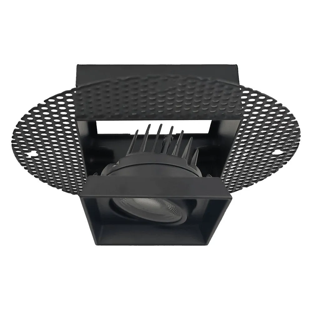 Goodlite G-95723 3.5″ 14W Square Trimless Gimbaled Spotlight Selectable CCT Black