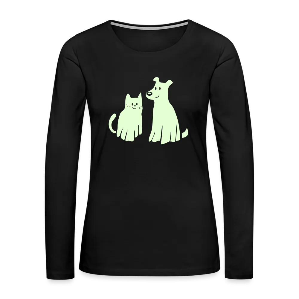 Halloween Costume Glow-in-the-Dark Contoured Premium Long Sleeve T-Shirt