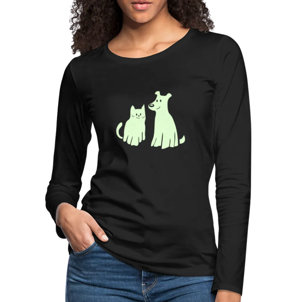 Halloween Costume Glow-in-the-Dark Contoured Premium Long Sleeve T-Shirt