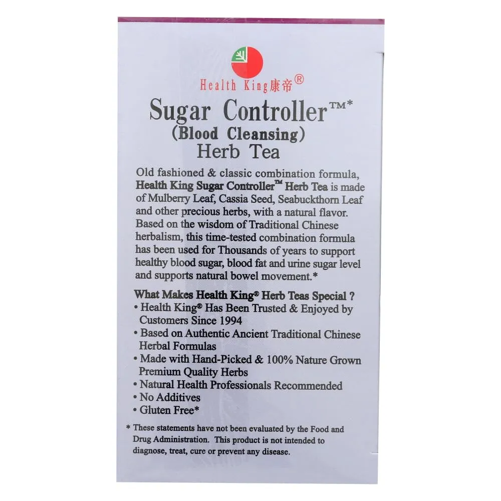 Health King Herb Tea Sugar Controller 2 Pack 20 Bags Each