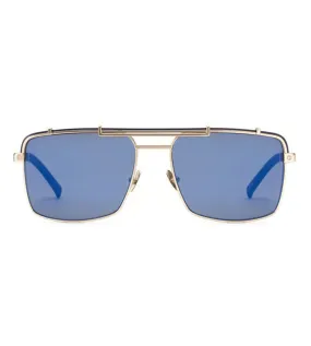 Hublot Unisex Blue-mirrored Square Sunglasses