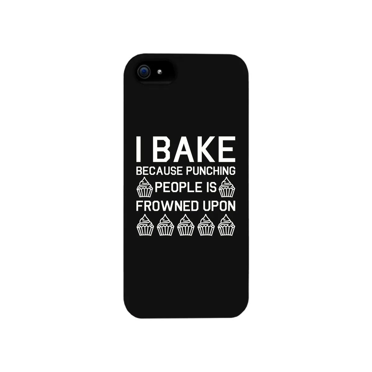 I Bake Because Black Backing Cute Phone Cases For Apple, Samsung Galaxy, LG, HTC