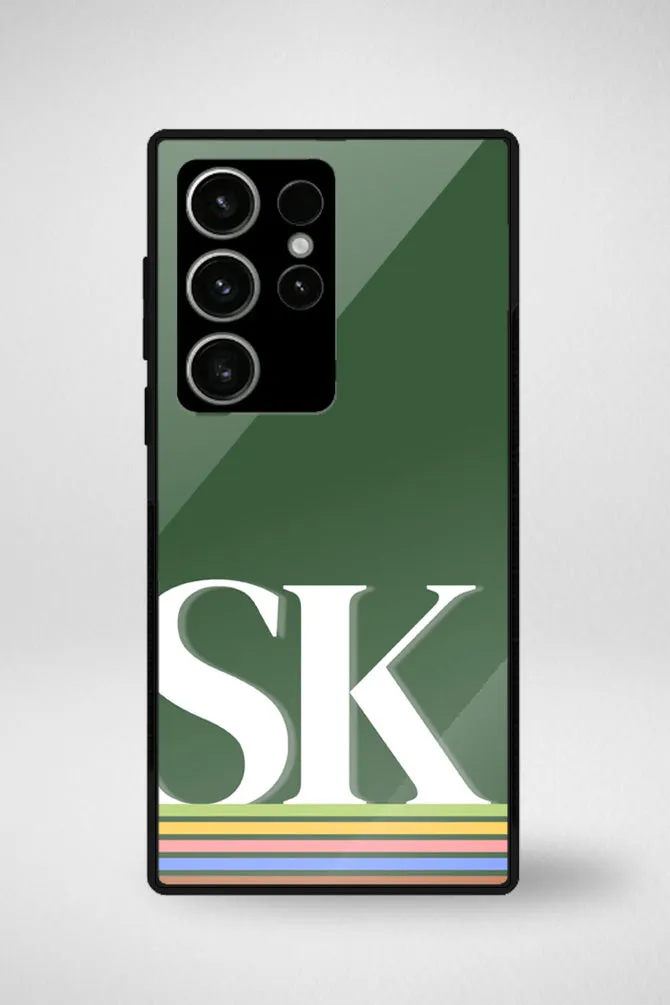 Initial Name Letters Custom Customized Glass Mobile Case - iPhone, Samsung & OnePlus