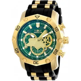 Invicta Men's Pro Diver Stylish Chronograph Watch "Green" Black Strap , 23425